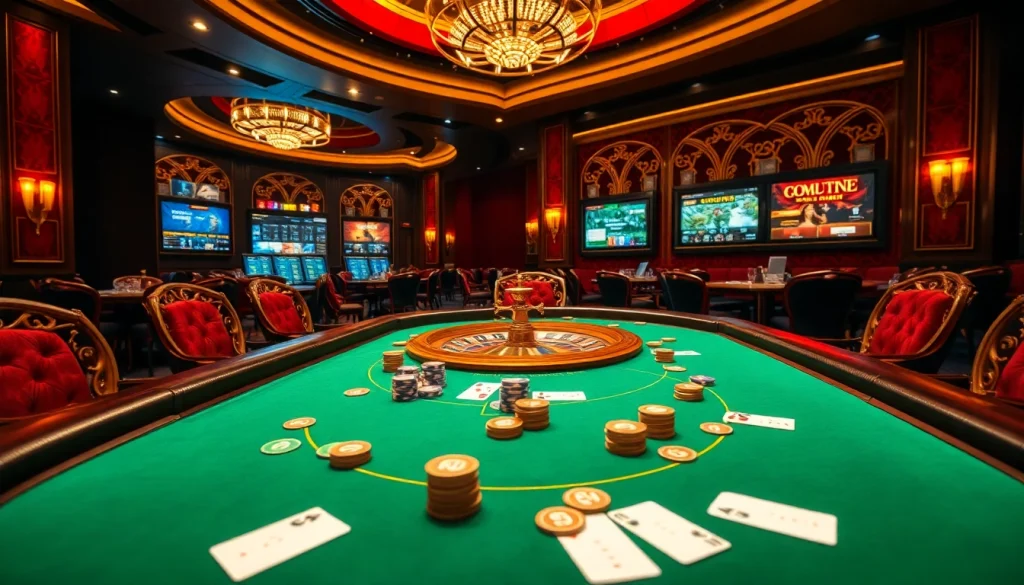 Engaged players enjoying high-stakes games at the elegant xx88 casino poker table.