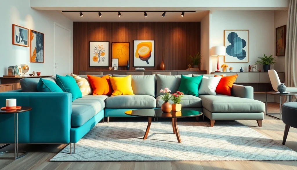 Εξερευνήστε μοντερνα επιπλα σπιτιου σε έναν μοντέρνο και κομψό χώρο σαλονιού.