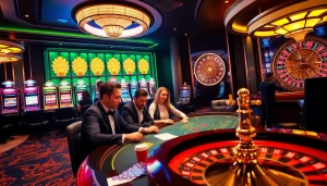 Experience the excitement of QQ 88 at a high-stakes poker table with vibrant casino elements.
