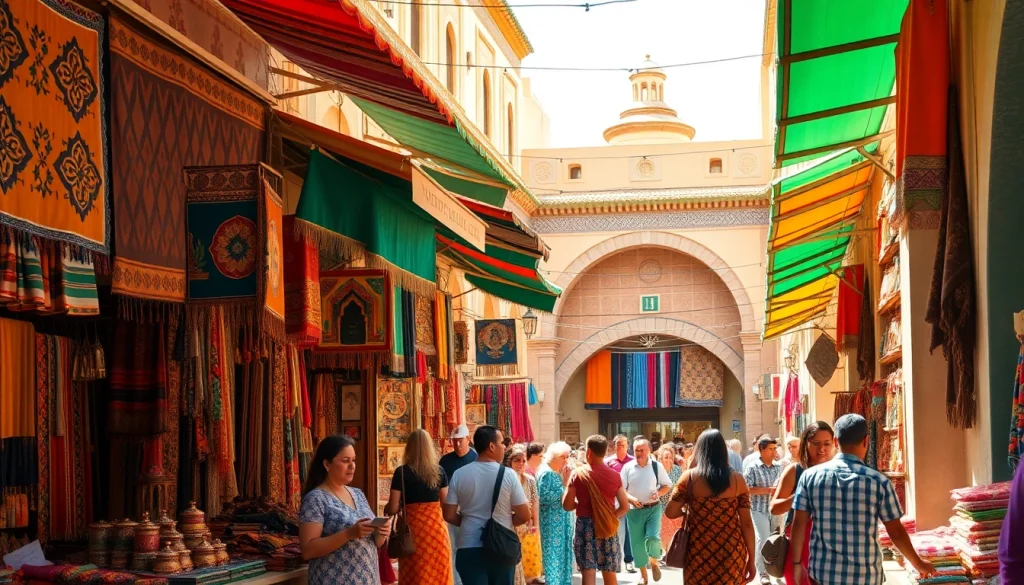 Experience morroc private tours in a lively Moroccan souq full of colors and culture.