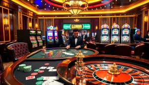 Online casino excitement at https://lu88.us.org/ with vibrant poker chips and roulette action.