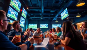 Experience the excitement of sportsbooks in South Carolina with fans enjoying live sports and betting.