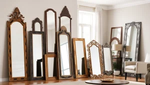 Showcase of handmade mirrors from https://merithome.co.uk in a modern living room setting with elegant design features.