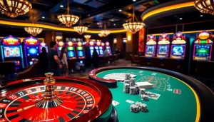 Experience excitement at fb88 with vibrant poker tables and roulette wheels.