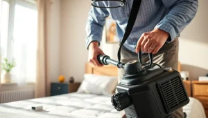Exterminator prepares bed bug treatment methods at https://affordablebedbugexterminators.com for efficient pest control.