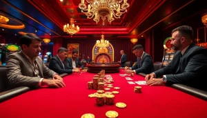 Professional gamblers experience the thrill of high-stakes poker at 11UU's luxurious casino table.