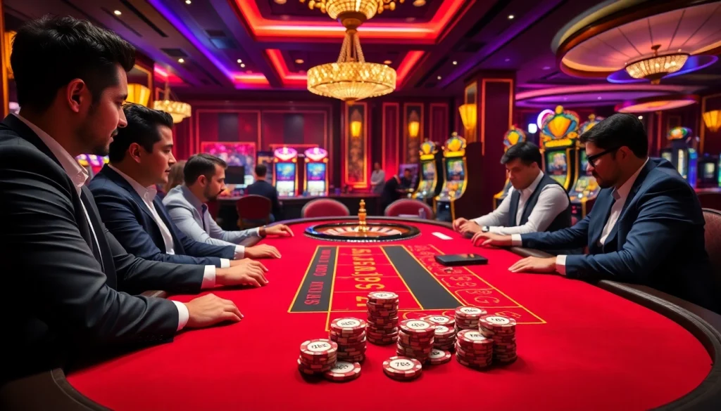 Players enjoying Baccarat at 789bet casino, showcasing excitement and sleek designs.