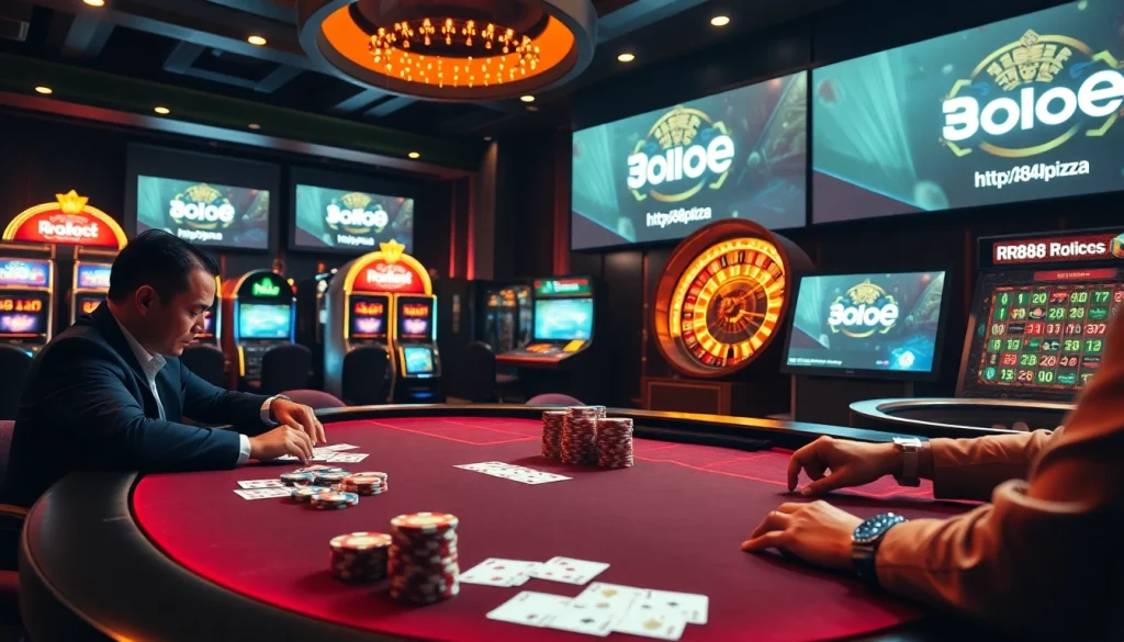 Play exciting games at https://rr88.pizza/ with a vibrant casino atmosphere featuring poker and roulette.
