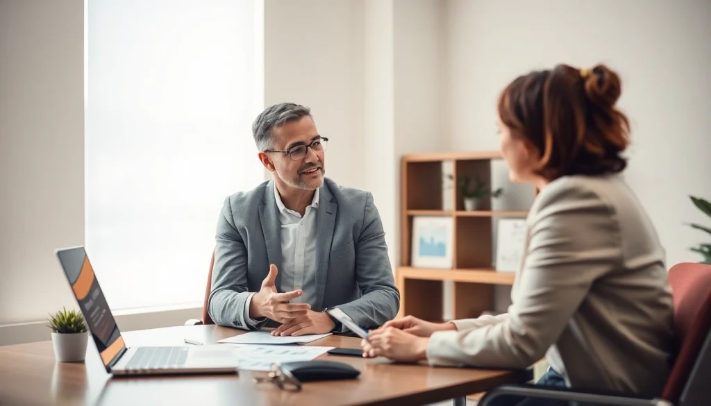 카드현금화에 대해 상담하는 전문가와 고객의 대화 장면