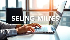 Sell airline miles and points to https://miles123.com for cash in a modern workspace.