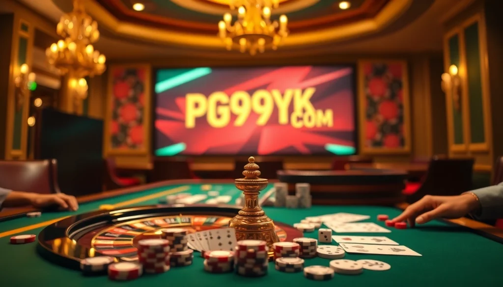 Experience thrilling bets with PG99YK COM in a luxurious casino atmosphere.
