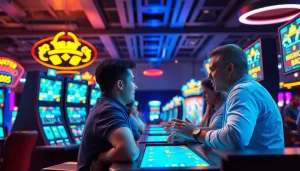 Players immersed in thrilling games at https://duel-rewards.com, showcasing excitement and vibrant digital interfaces.