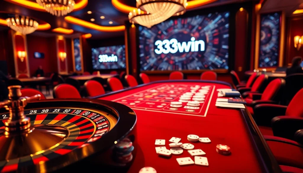 Experience the thrill of gambling at 33win com with professional gaming tables and casino ambiance.