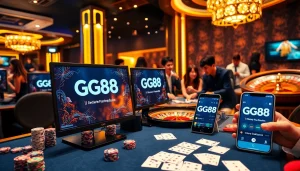 Experience the excitement of betting at https://gg88com.bet with players at a luxurious online casino table.