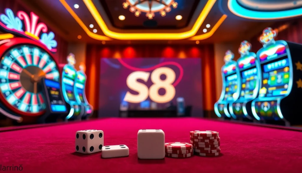 Experience the thrill at Nhà Cái S8 with vibrant casino visuals and advanced gaming interfaces.