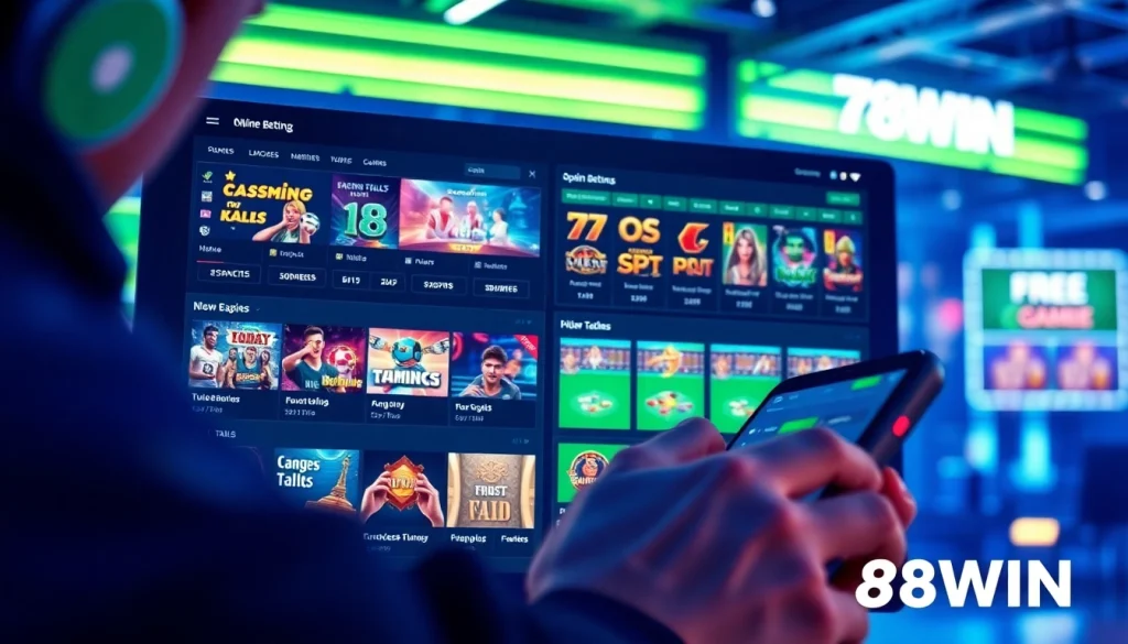 Experience the excitement of online betting with 78WIN, showcasing dynamic games and a user-friendly interface.