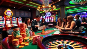 Engage with GG88 at a luxurious casino table full of vibrant poker chips and immersive gambling action.