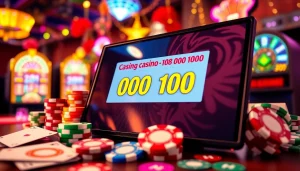 Kode promosi catcasino-reg.com/promokody yang menarik perhatian dalam suasana kasino yang cerah.