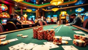 Engage in thrilling casino action at https://789fcom.asia/ with a vibrant poker table scene.