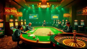 Experience the thrill of MM88 with vibrant casino tables and poker games in action.