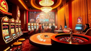 Experience the excitement at Fly88 with dynamic casino games, including slots and poker tables.