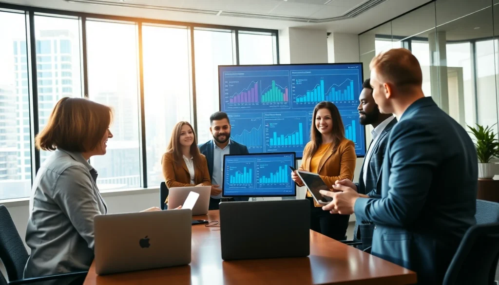 Team collaboration in a modern office leveraging Logo ERP solutions for effective business management.