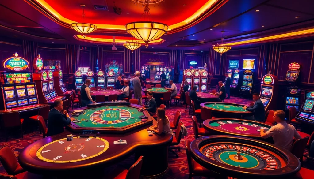 Experience the thrilling atmosphere of gambling at THABET with vibrant casino tables and dynamic gameplay.