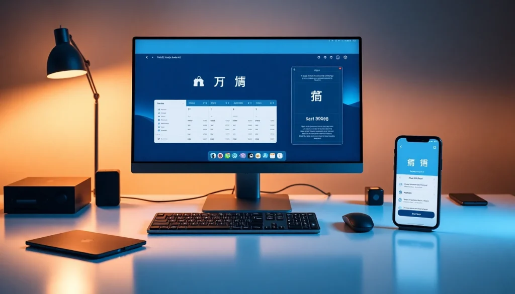 爱思助手 software interface on a modern desktop setup with a smartphone.