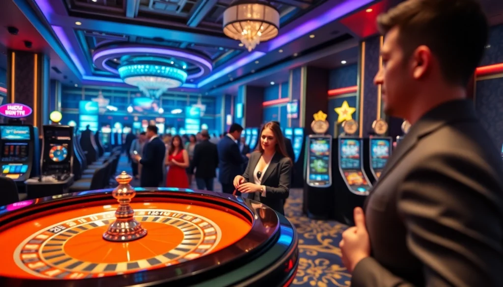 Kemudahan permainan di Online Casino Malaysia dengan kasino yang meriah dan pengedar interaktif.