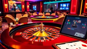Experience thrilling bets at XX88 with vibrant casino elements including roulette and poker chips.