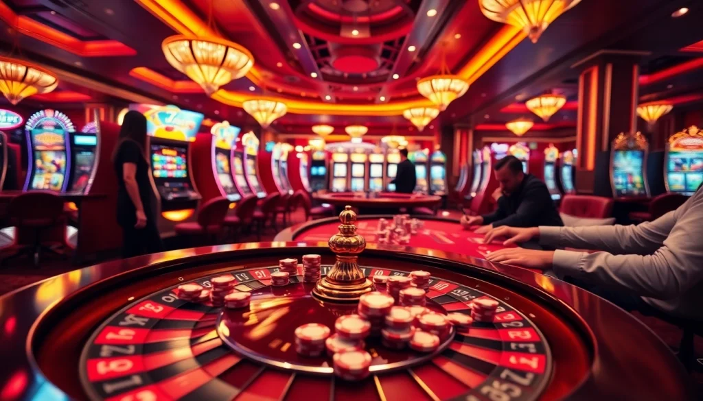 Experience excitement as players continue their thrilling game at a vibrant casino table.