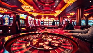 Experience excitement as players continue their thrilling game at a vibrant casino table.