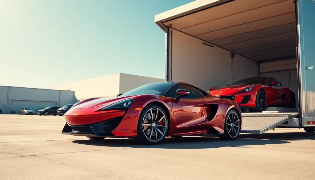 Transport luxury vehicles safely with https://luxuryautocarriers.com in a professional setting.