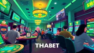 Dynamic online gambling experience at THABET casino featuring vibrant games and enthusiastic players.