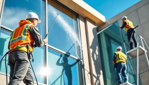 Professional façade cleaning services in action, showcasing eco-friendly techniques for čiščenje fasade.