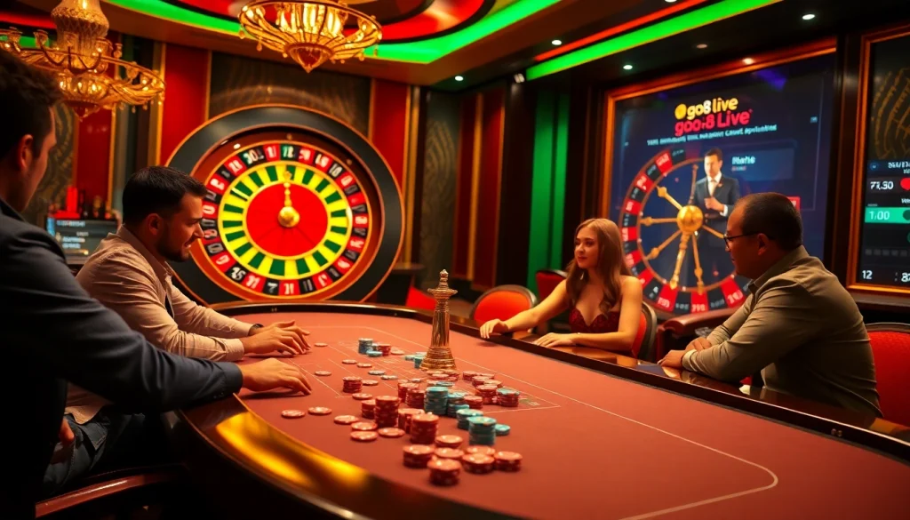 Exciting go8 live casino action with vibrant gaming tables and real-time betting options.