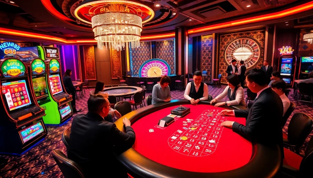 Experience the thrill of gaming at the NEW88 casino with vibrant tables and exciting atmosphere.