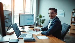 신용카드 현금화 관련 전문가가 사무실에서 분석 중인 모습