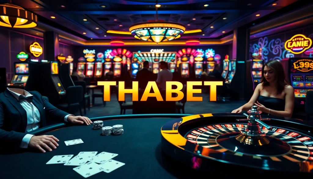 Experience the thrill of gaming at THABET casino with vibrant tables and exciting moments.