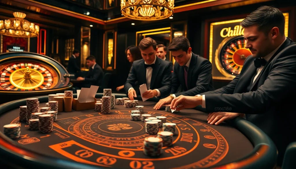 C168 poker table scene showcasing players engaged in high-stakes betting and excitement.