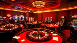 Experience the thrill of gambling at https://l444.art/ with professional players at a luxurious casino table.