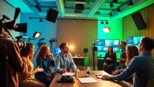 Dynamic brainstorming session at a Video Production Company Phoenix studio, showcasing collaboration and creativity.
