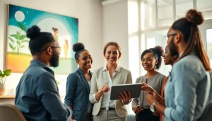 Empowerment solutions career coaching session showcasing a diverse group engaging with a coach.