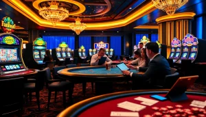 Experience the thrill of RAJABARONG with excited players at luxurious casino tables.