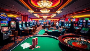 Experience the thrill of the casino with link 888NEW, showcasing vibrant slot machines and intense gameplay.