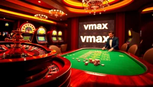 Experience thrilling betting action at VMAX online casino with vibrant game tables and exciting atmosphere.