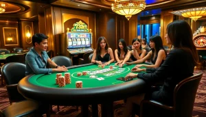 Playing poker and winning chips at the luxurious 733bet App casino scene.