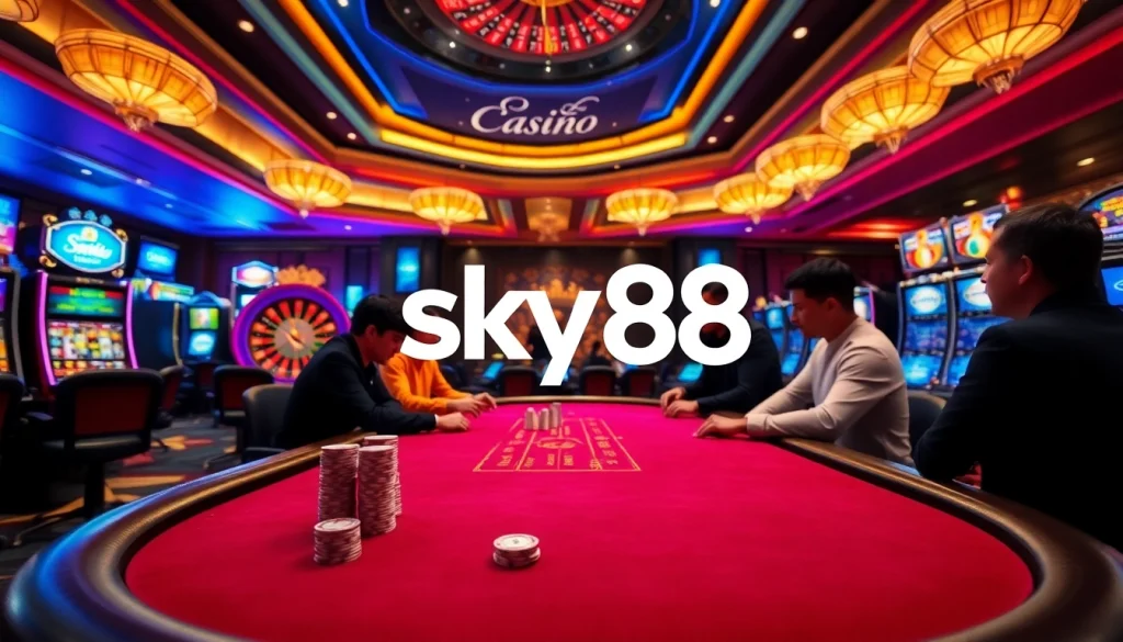 Experience the excitement of sky88 casino with high-stakes poker and vibrant slot machines.
