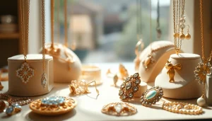 Highlighting unique jewelry pieces on https://valenciakey.es with a warm, elegant display.