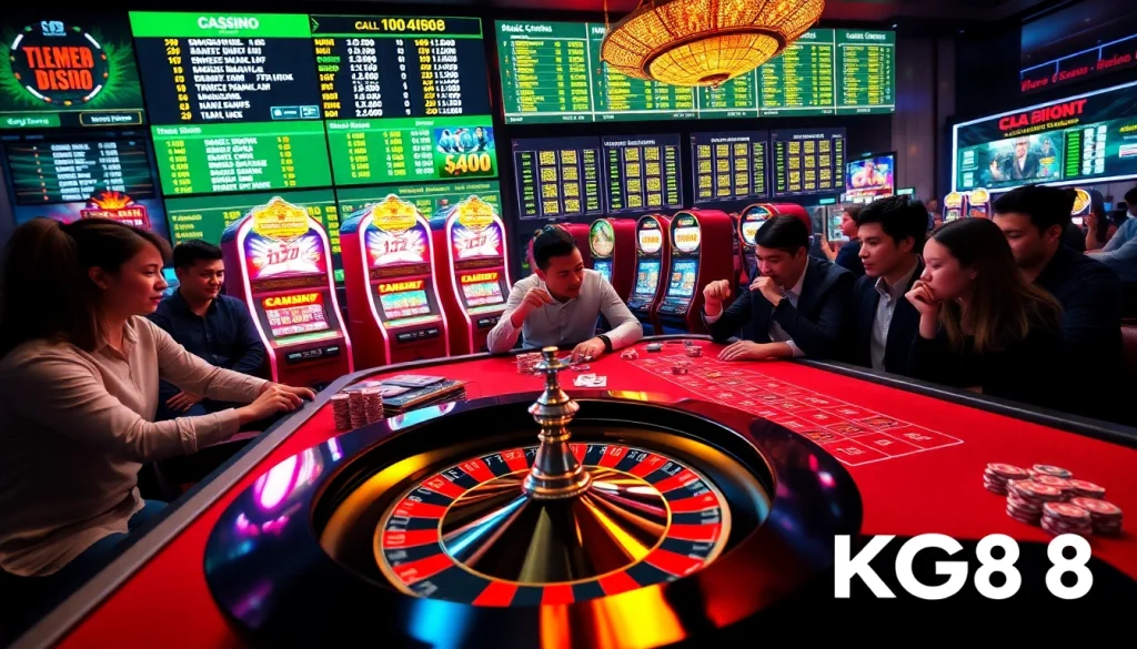 Engage in thrilling gameplay at Thể Thao KG88 with a vibrant online casino atmosphere.